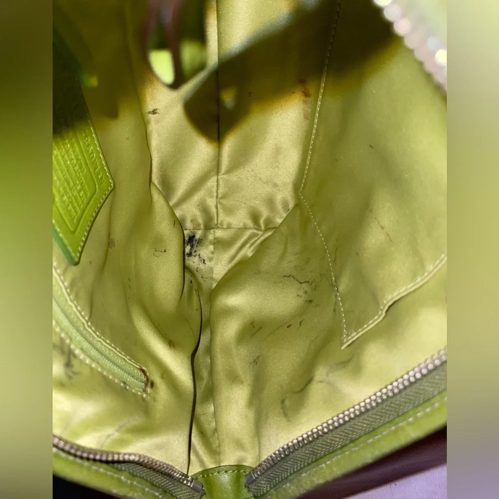 Coach Mini Bag in Pink and Lime Green - Picture 8 of 12